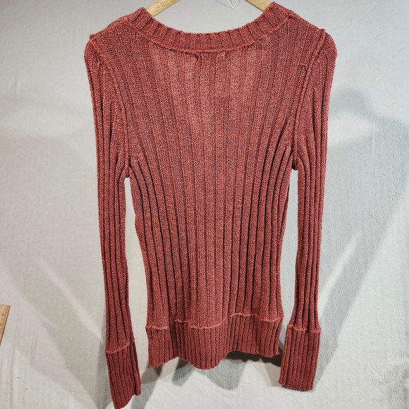 Maurices Womens Large Sweater V Neck Long Sleeve Knit Ribbed Top New with Tags - Picture 4 of 9